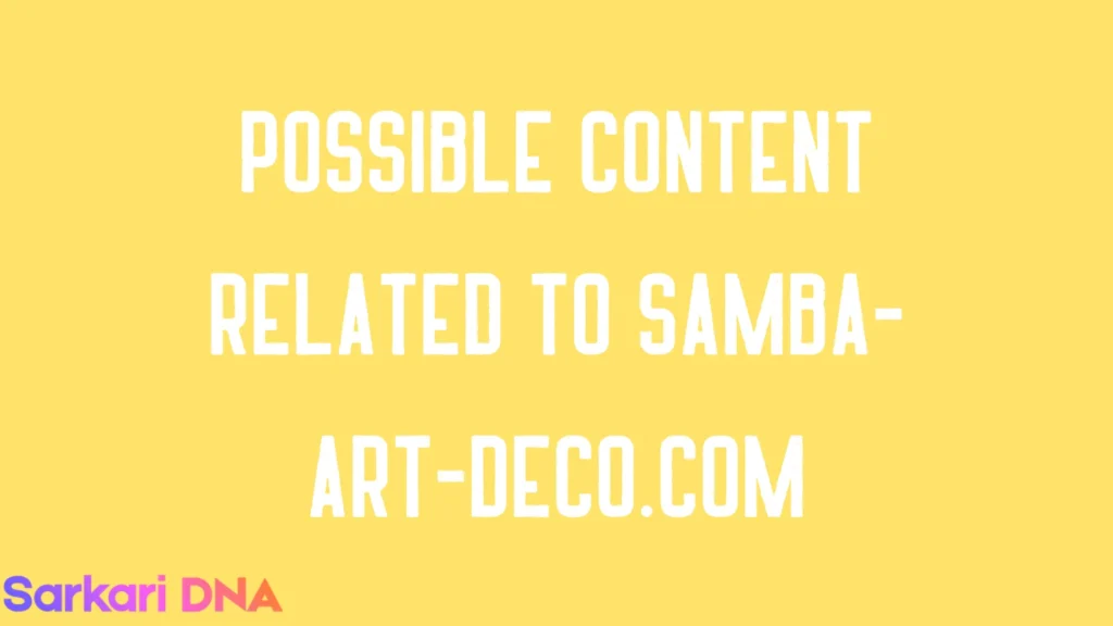 Possible Content Related to Samba-Art-Deco.com