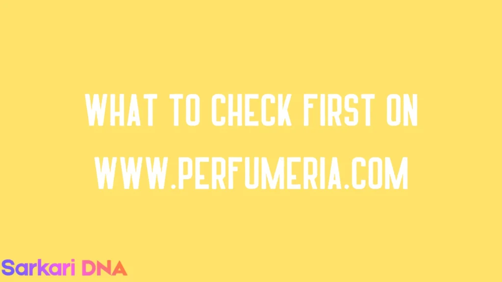 What to check first on www.perfumeria.com
