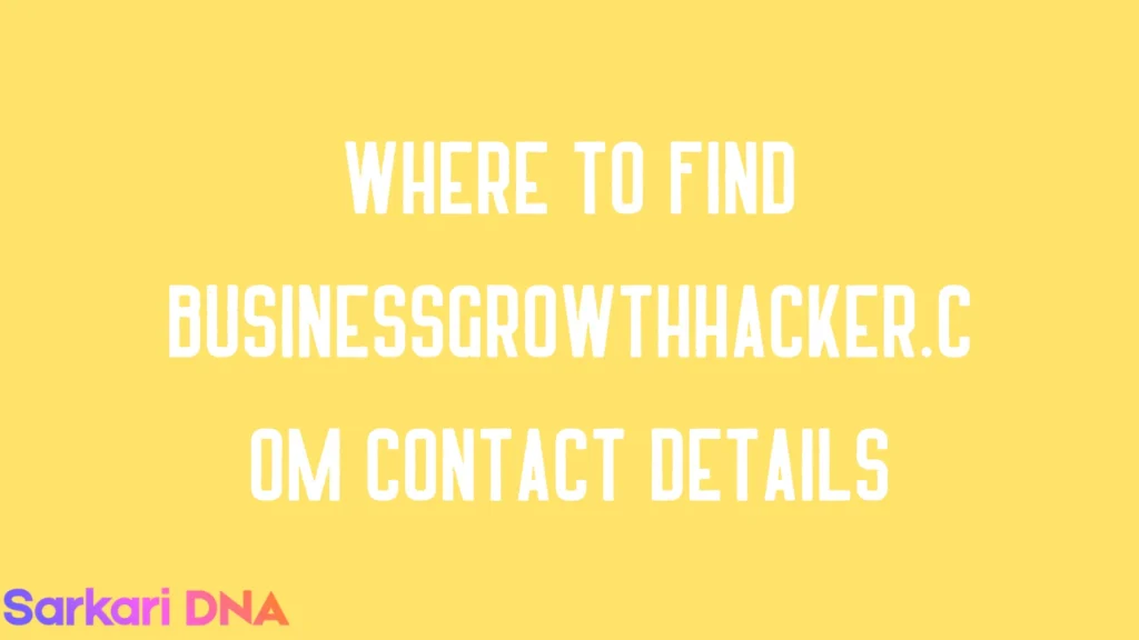 Where to find BusinessGrowthHacker.com contact details