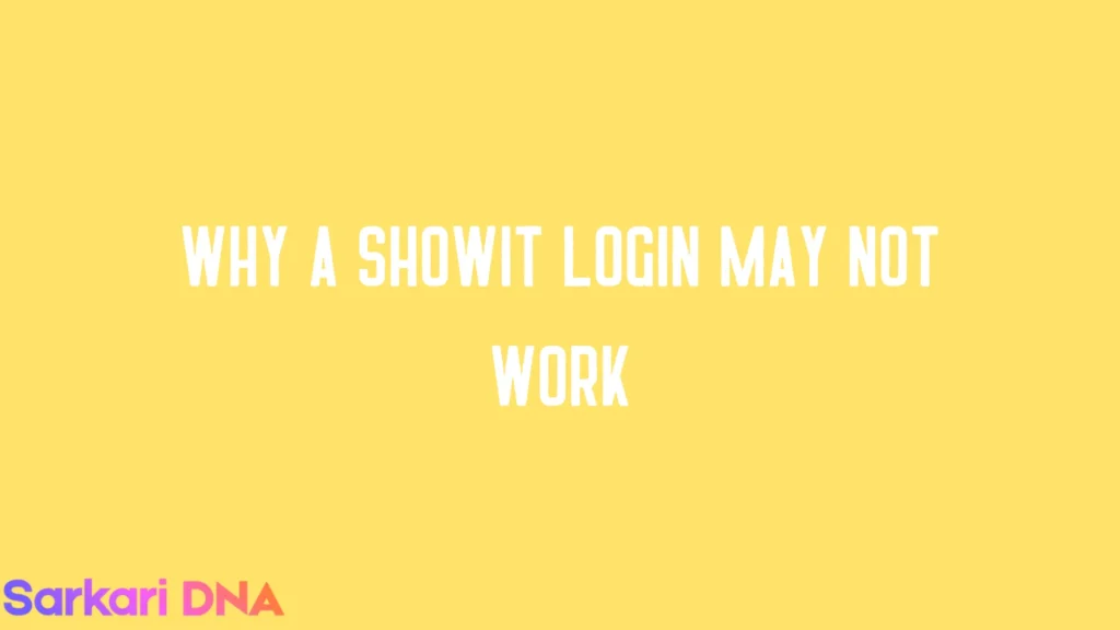 Why a Showit login may not work